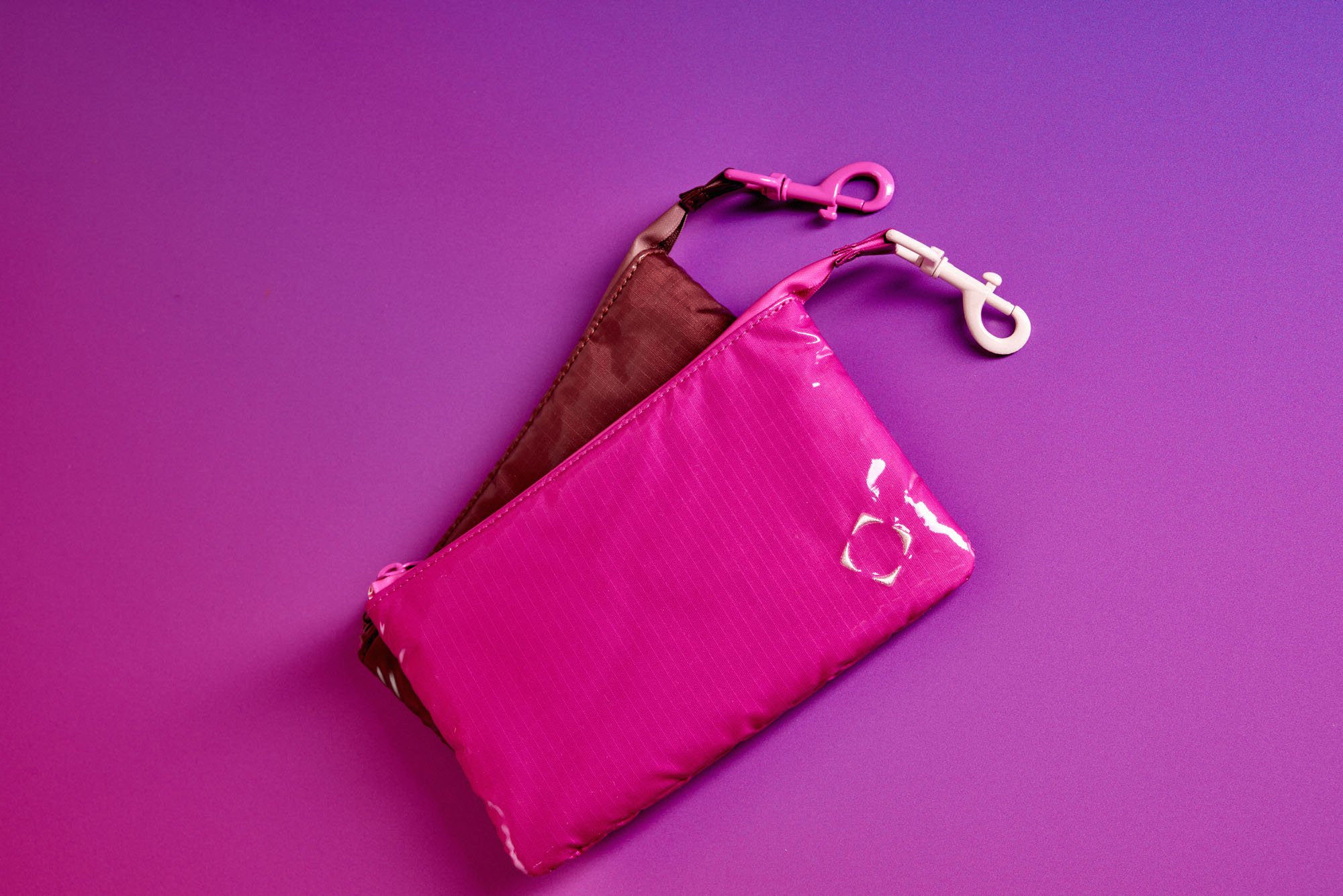 cosmopak keychain cosmetic puffer pouch
